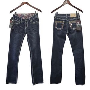 Adiktd Western Cowboy Rodeo Boot‎ Cut Stretch Low Rise Jeans 2